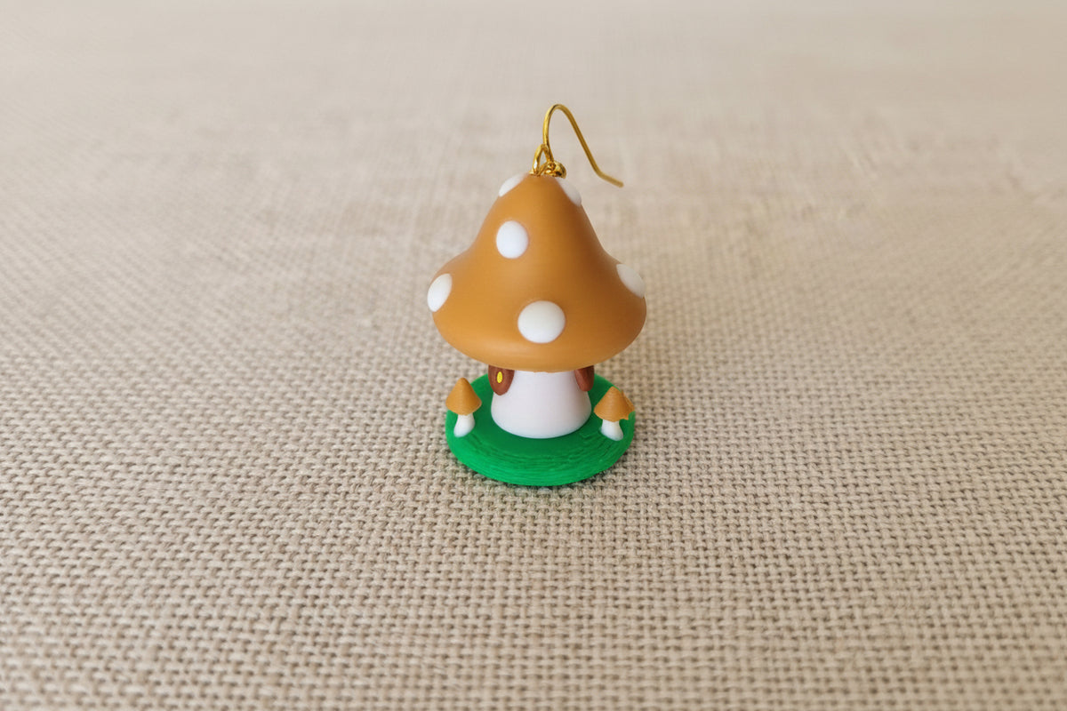 Mushroom House Earrings