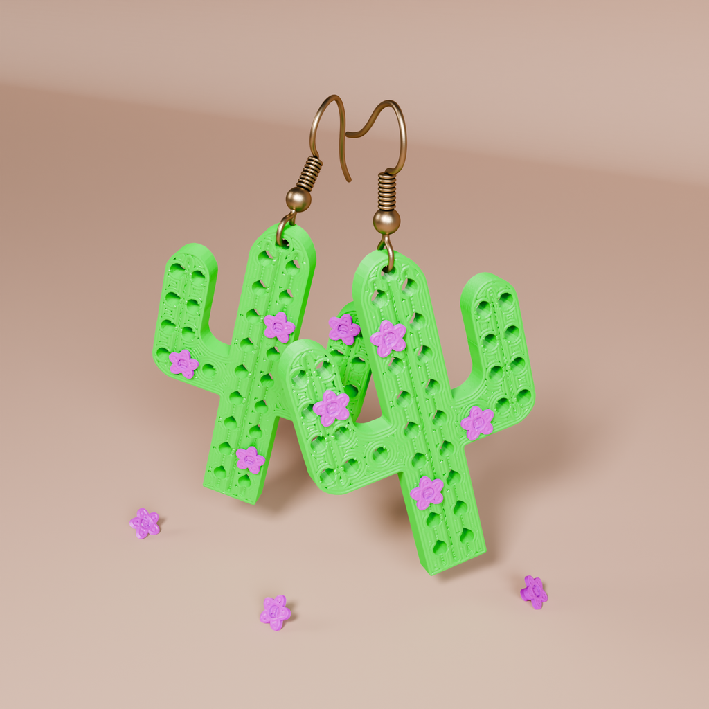 Flowering Cactus Earrings
