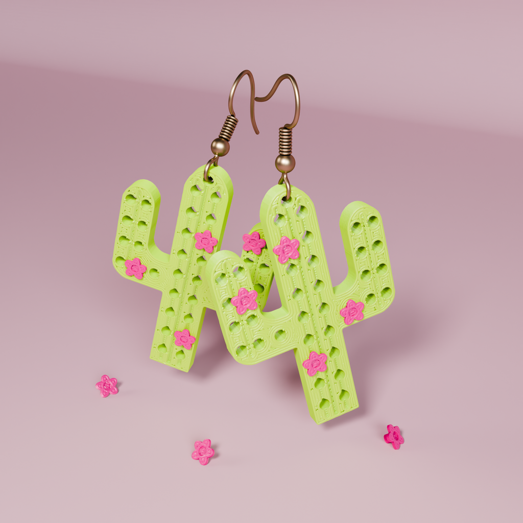 Flowering Cactus Earrings
